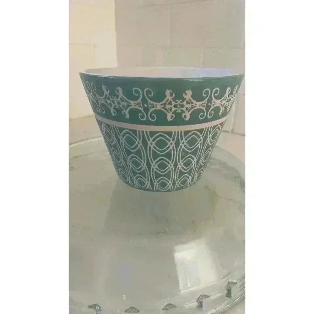 Mulberry Home Collection Tiffany Blue & White Geometric Wide Mouth Coffee Mug